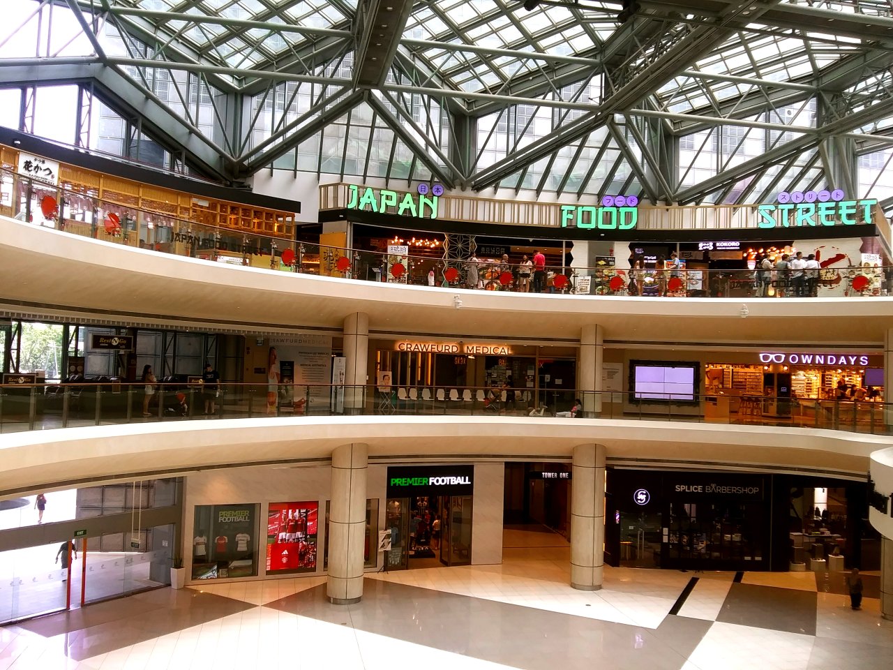 Modern retail mall atrium